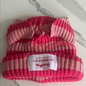 Pink and Red Charles Jeffrey Loverboy Beanie